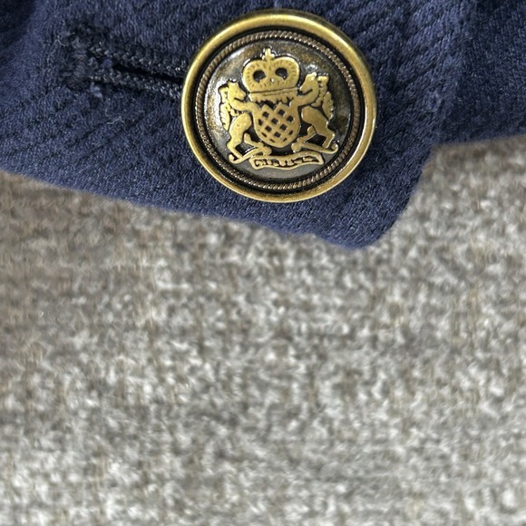 Talbots Blazer Women Size 14 Navy Blue Lined Military Style - Picture 5 of 9